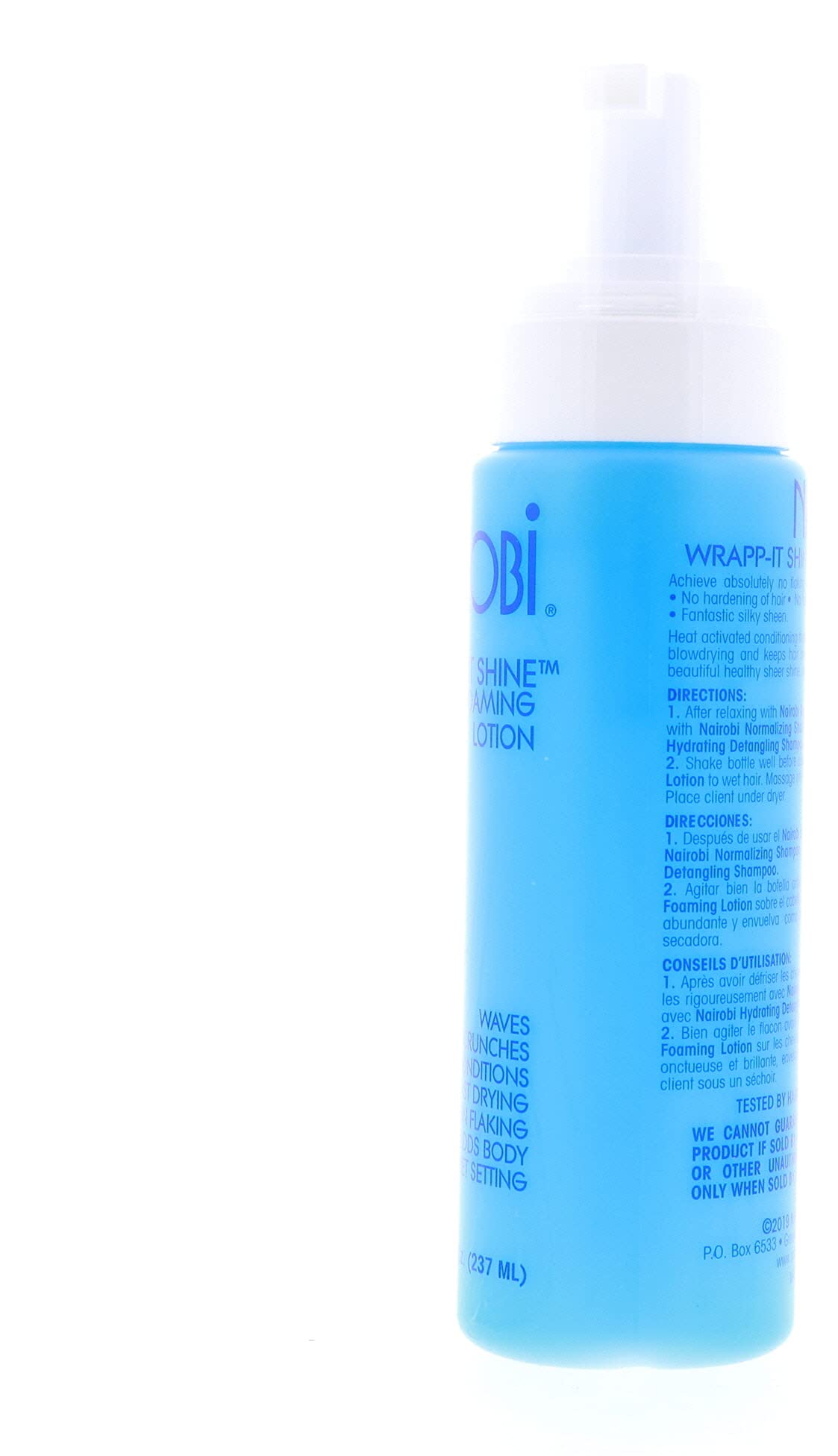 Nairobi Wrapp-It Shine Foaming Lotion 8oz packaging