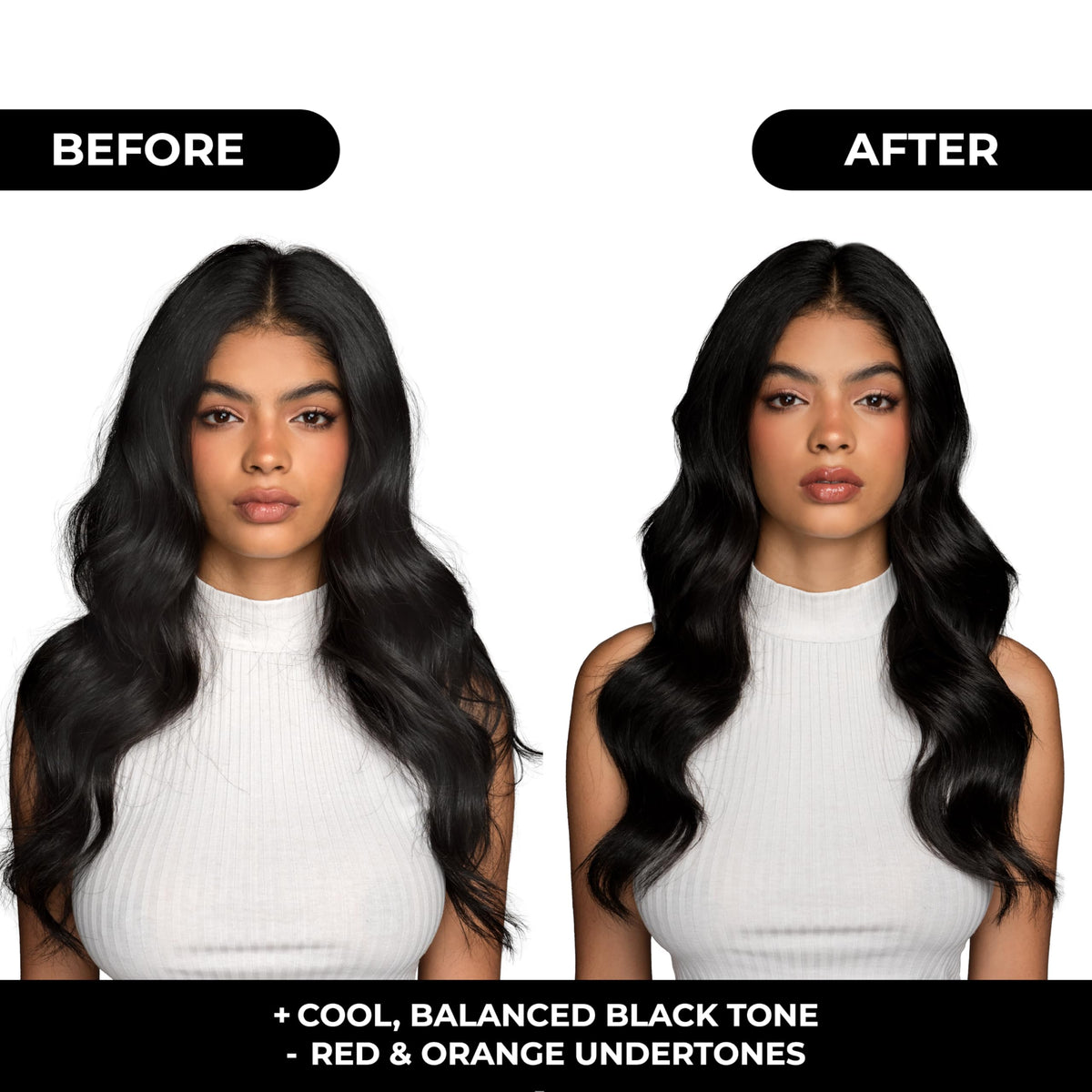 naissant Cool Black Hair Toning Mask side view showing texture