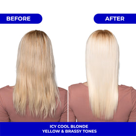 Naissant Icy Cool Blonde Hair Purple Toning Mask top view with product details