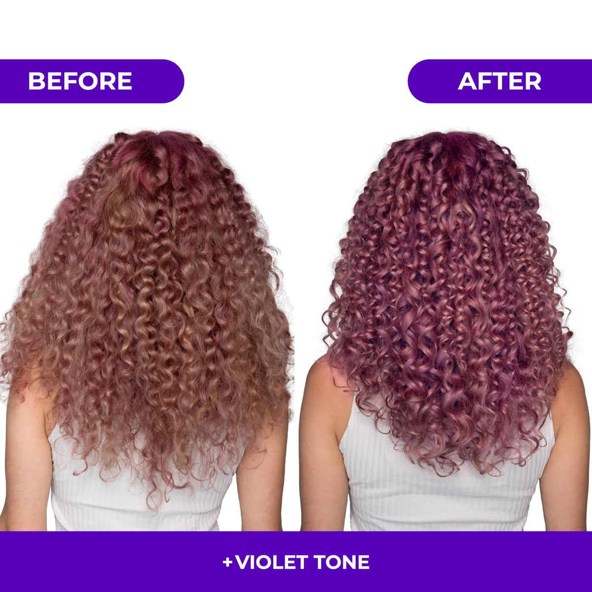 naissant Lilac Violet Hair Toning Mask application on hair