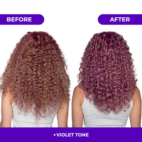 naissant Lilac Violet Hair Toning Mask application on hair