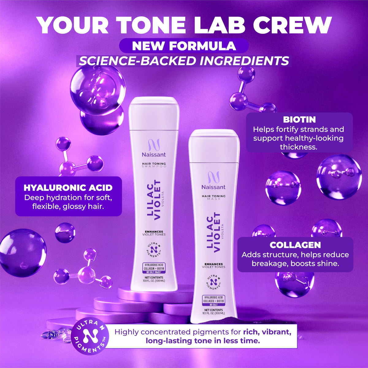 naissant Lilac Violet Hair Toning Mask side view