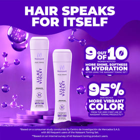 naissant Lilac Violet Hair Toning Mask with hair care products