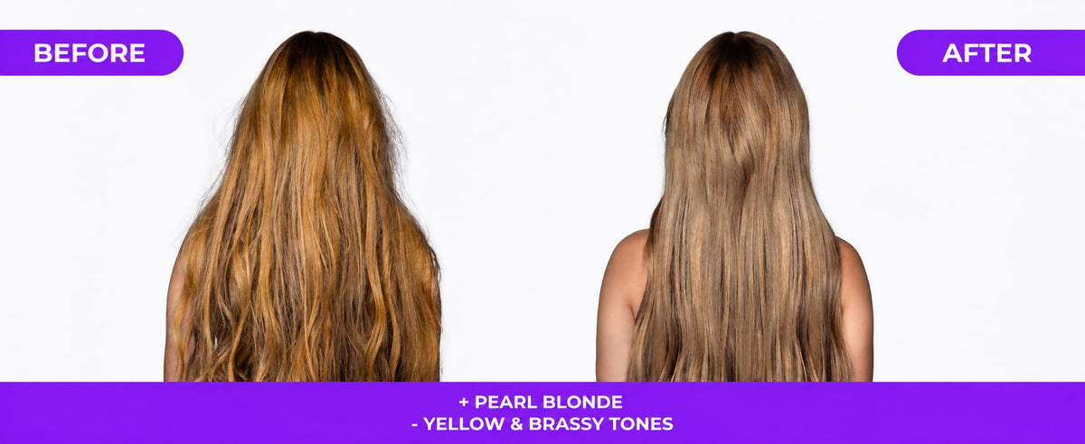 Naissant Pearl Blonde Hair Purple Toning Mask side view