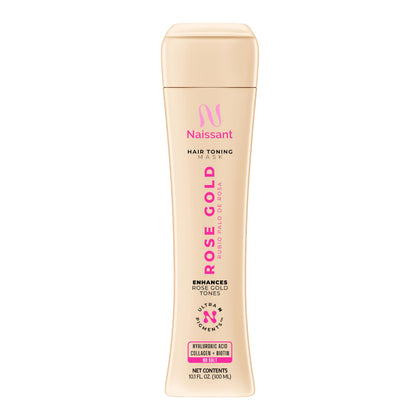 naissant Rose Gold Hair Toning Mask front view with rose gold packaging