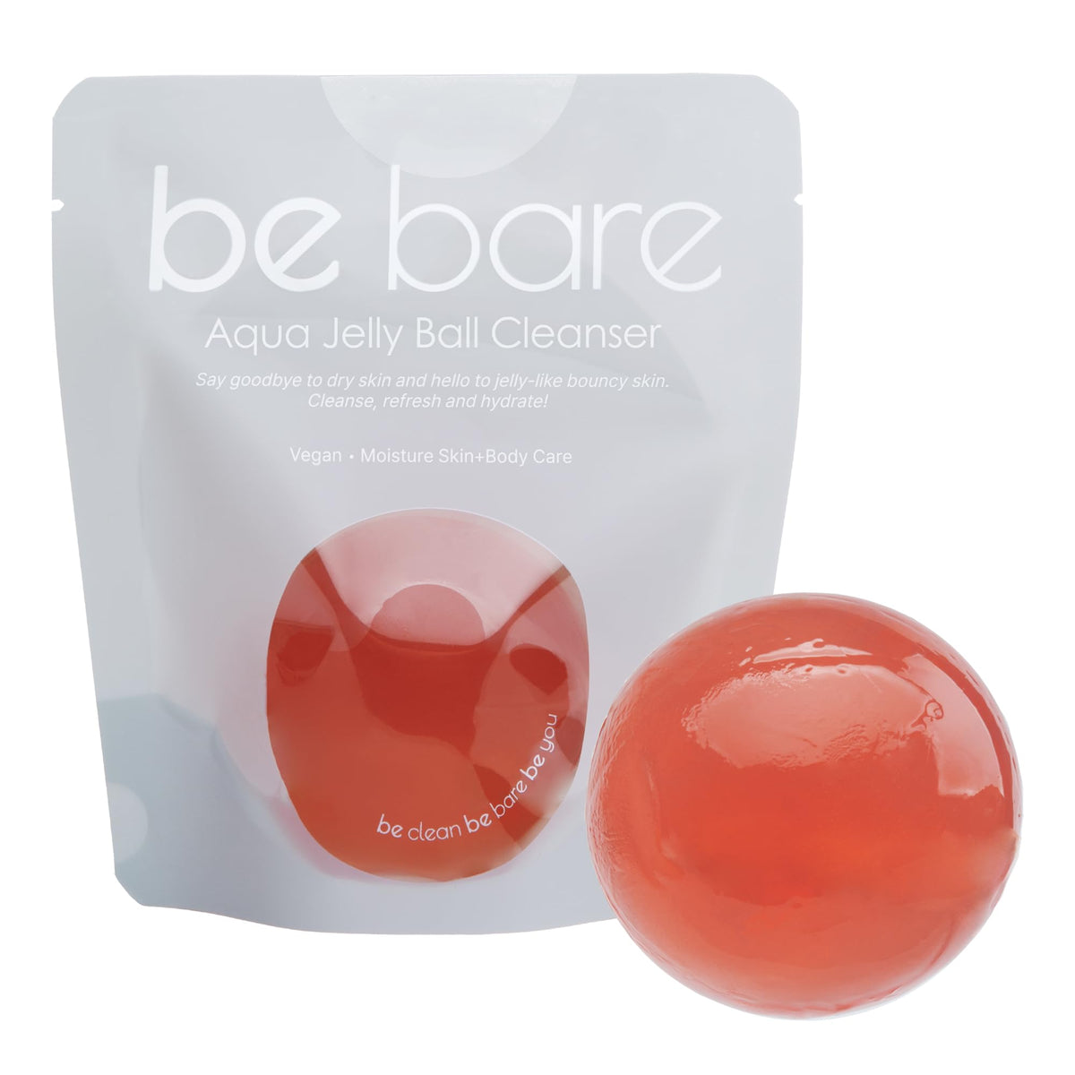 Naisture Be Bare Jelly Ball Cleanser front view in peachy pink