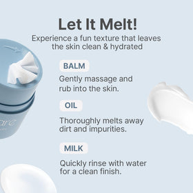 Naisture Bebare Twist Cleansing Balm in a bathroom setting