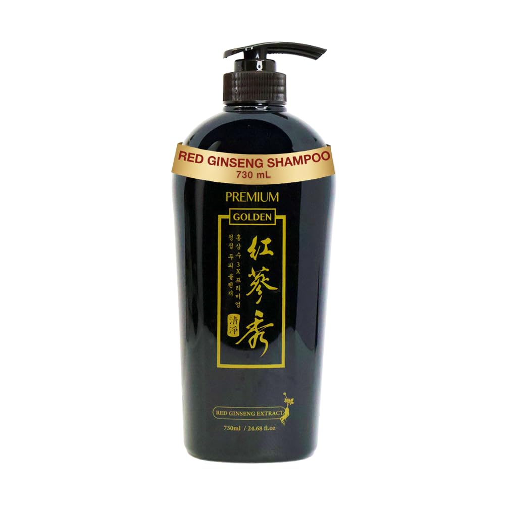 Naisture Red Ginseng 3X Premium Golden Shampoo 730ml front view