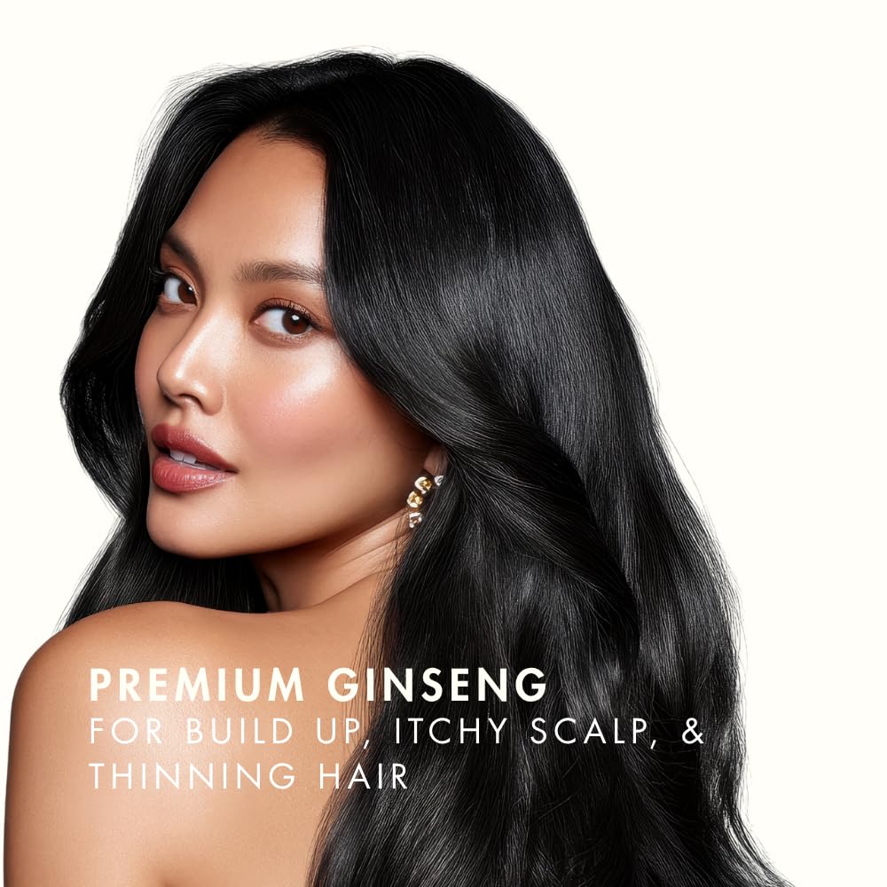 Naisture Red Ginseng 3X Premium Golden Shampoo pouring into hand