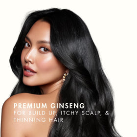 Naisture Red Ginseng 3X Premium Golden Shampoo pouring into hand