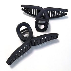 Nalodu 5 Inch Hair Claw Clip in matte black, front view