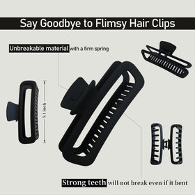 Nalodu Hair Claw Clip 5 Inch XL in use with thick curly hair