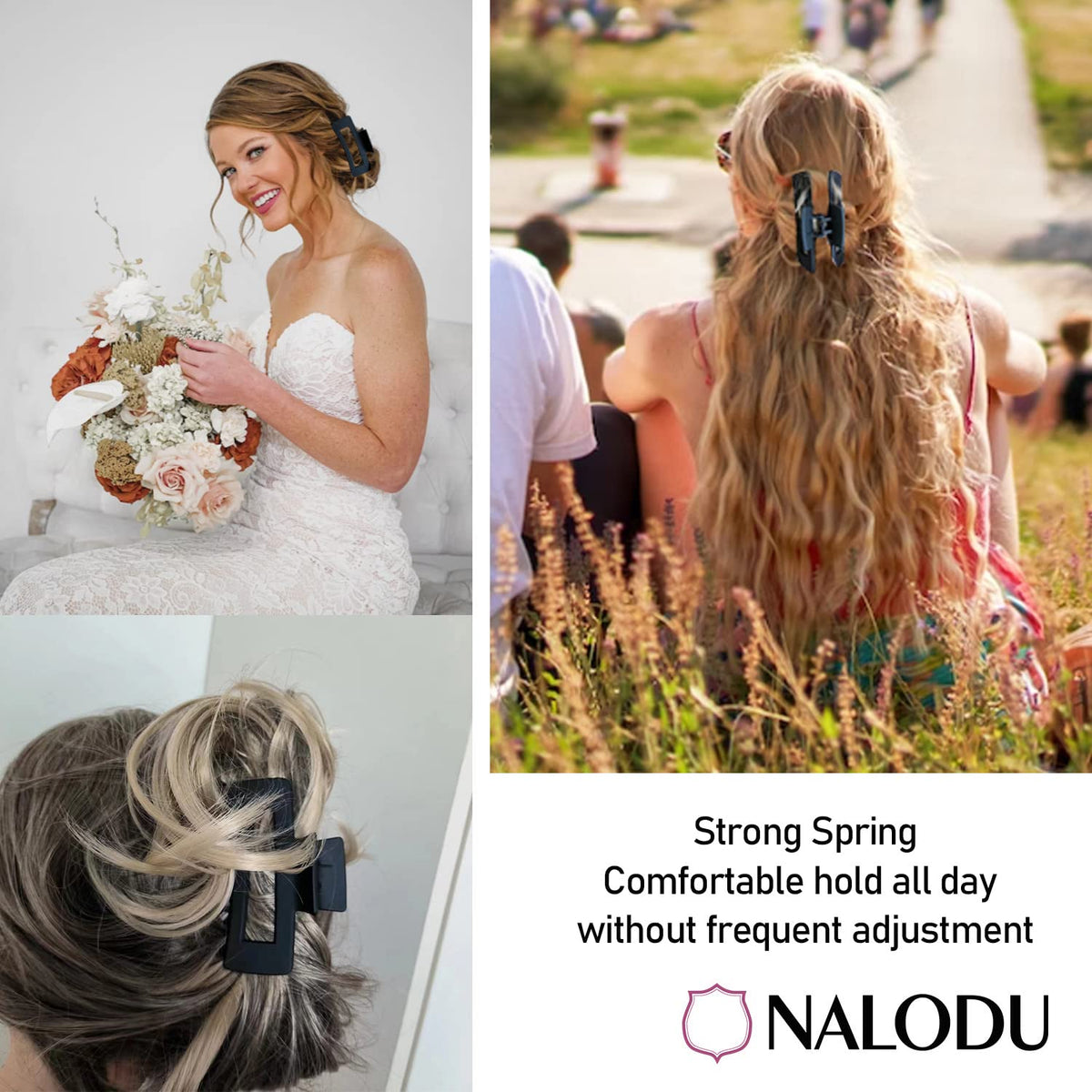 Nalodu hair claw clips in a customised gift box