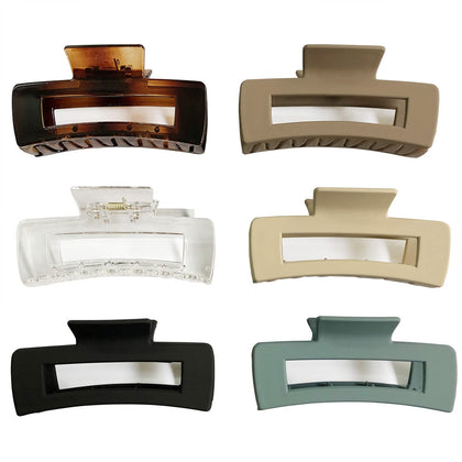 Nalodu Large Hair Claw Clip in matte coffee colour front view