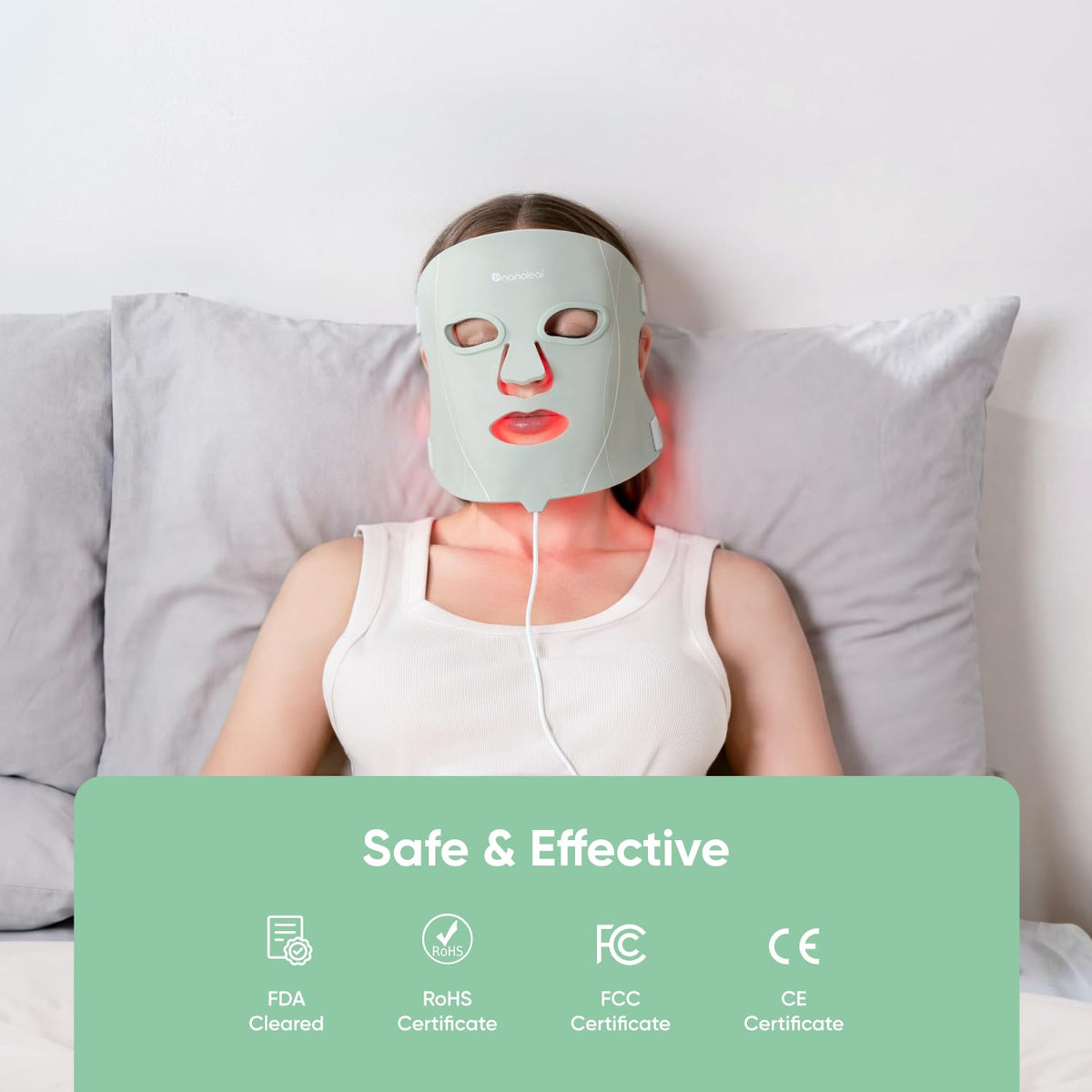 Nanoleaf LED Light Therapy Face Mask close-up of LEDs