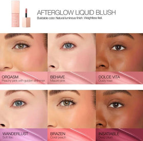 NARS Afterglow Liquid Blush Brazen 0.23 oz lifestyle scene