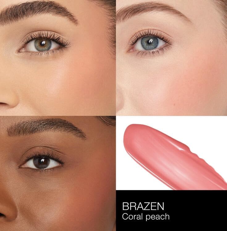 NARS Afterglow Liquid Blush Brazen 0.23 oz on skin swatch