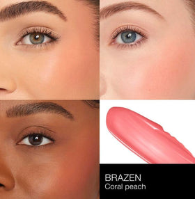 NARS Afterglow Liquid Blush Brazen 0.23 oz on skin swatch