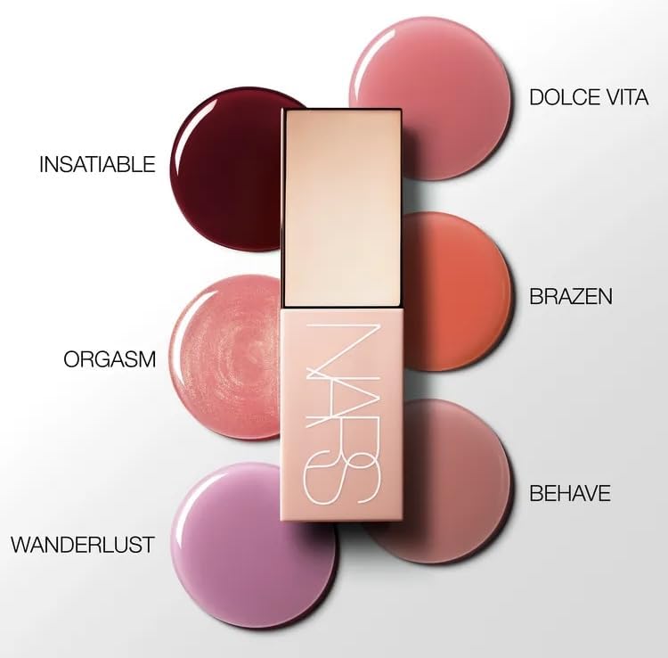 NARS Afterglow Liquid Blush Brazen 0.23 oz texture close-up