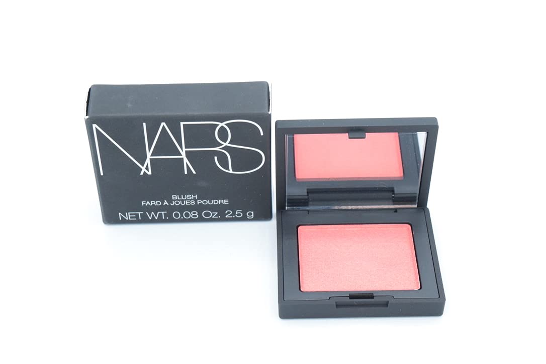 NARS Blush Orgasm X travel size compact powder side view