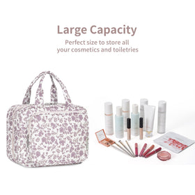 Narwey Hanging Floral Toiletry Bag back view