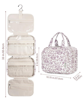 Narwey Hanging Floral Toiletry Bag in lifestyle setting
