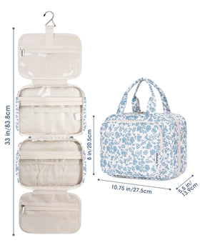 Narwey Hanging Floral Toiletry Bag in lifestyle setting