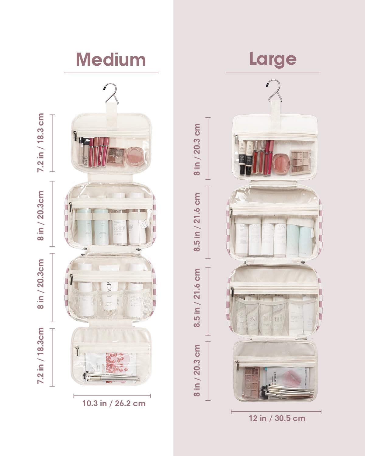 Narwey Hanging Toiletry Bag compact design on a countertop