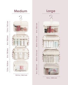 Narwey Hanging Toiletry Bag compact design on a countertop