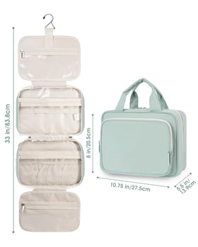 Narwey Hanging Toiletry Bag compact design on a travel suitcase
