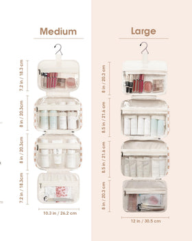 Narwey Hanging Toiletry Bag folded showing compact design