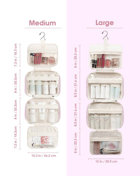 Narwey Hanging Toiletry Bag showing mesh pockets