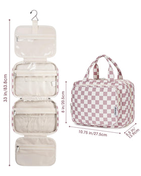 Narwey Hanging Toiletry Bag side view showing storage space