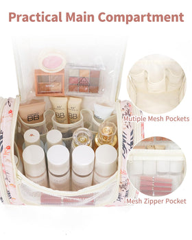 Narwey Hanging Toiletry Bag side view with hooks