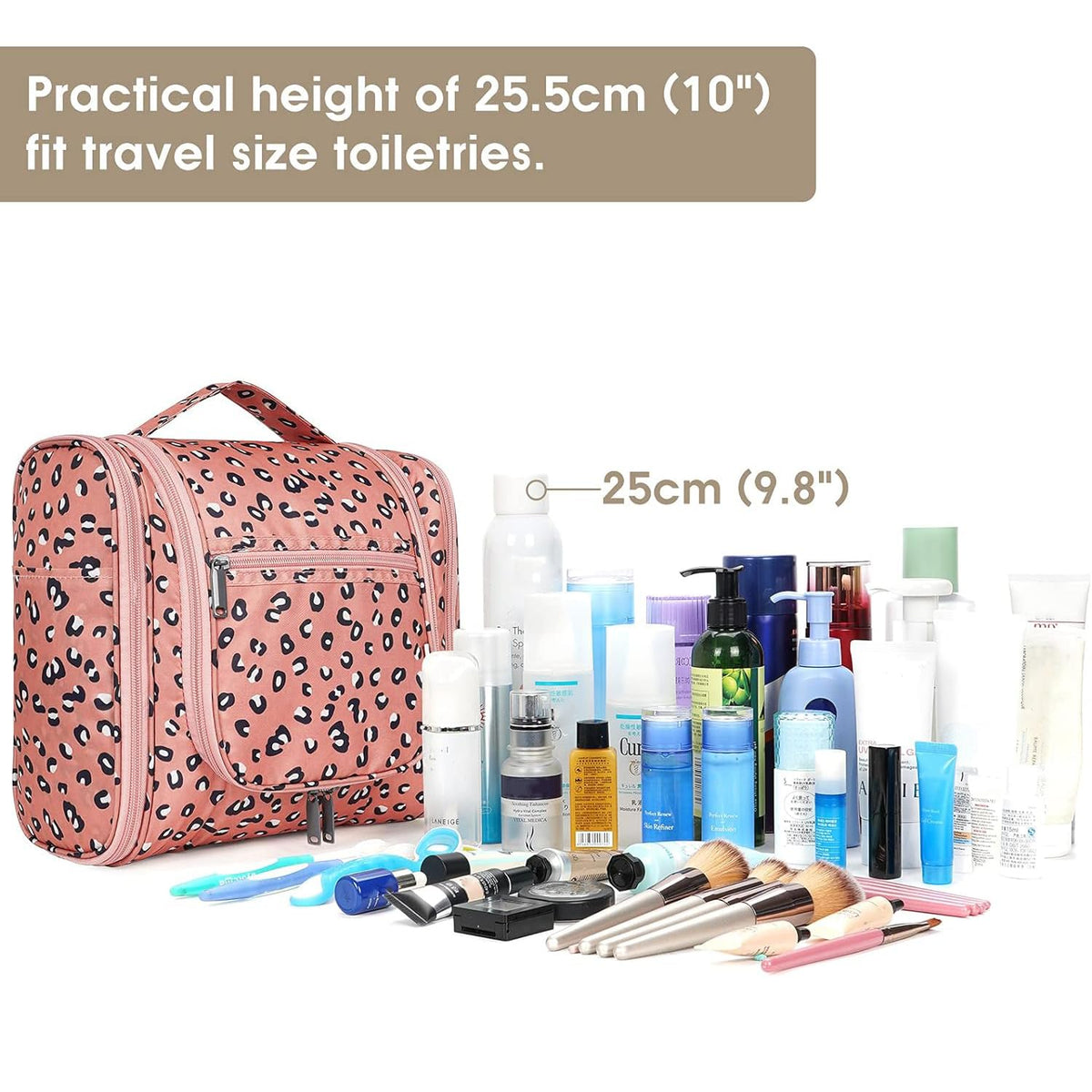 Narwey Hanging Toiletry Bag with items inside