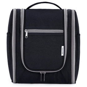 Narwey Hanging Travel Toiletry Bag front view in black
