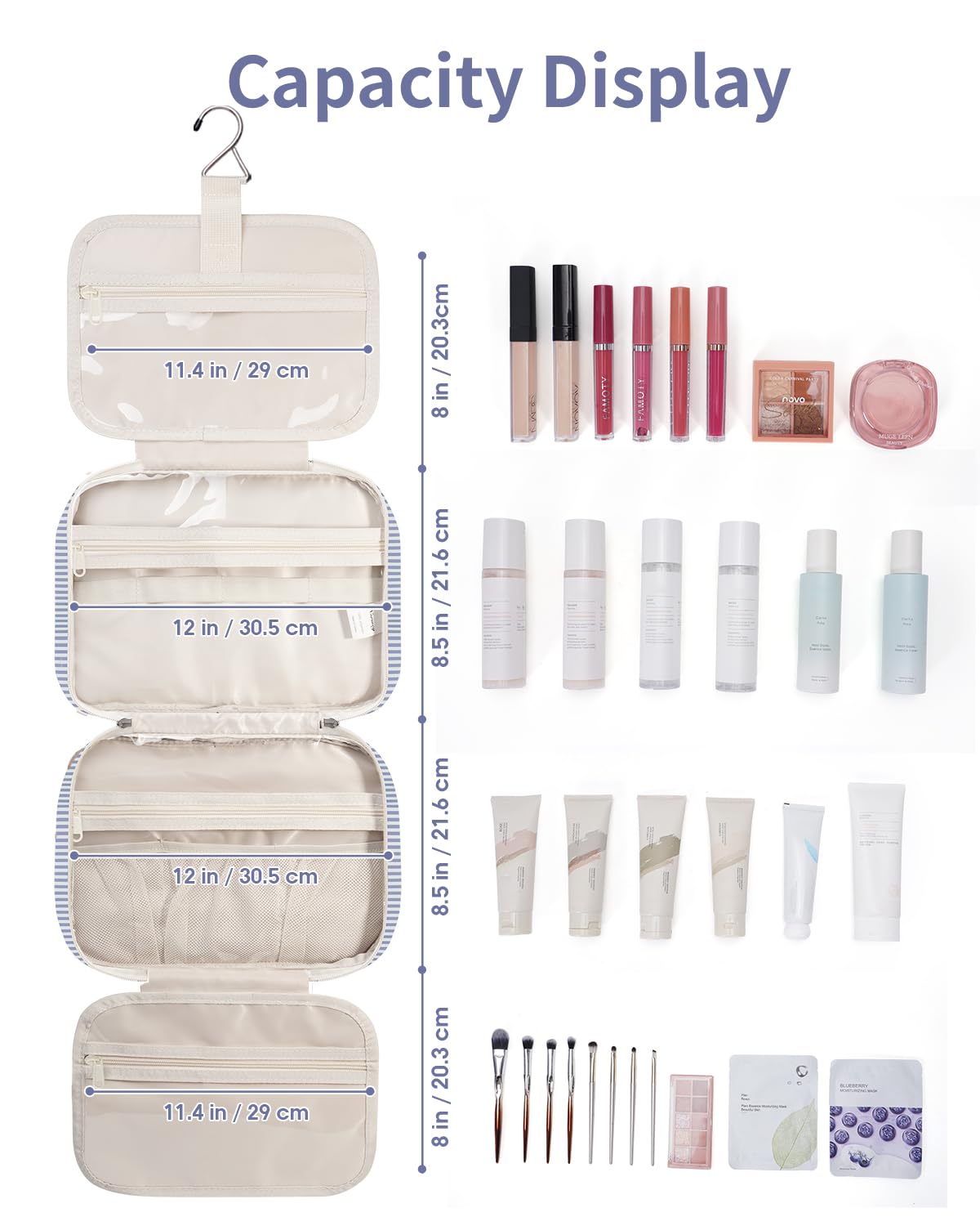 Narwey Large Hanging Toiletry Bag in use at a bathroom sink
