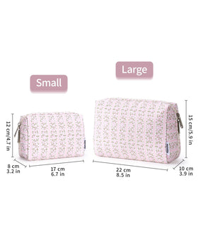 Narwey Small Floral Makeup Bag lifestyle scene in a purse