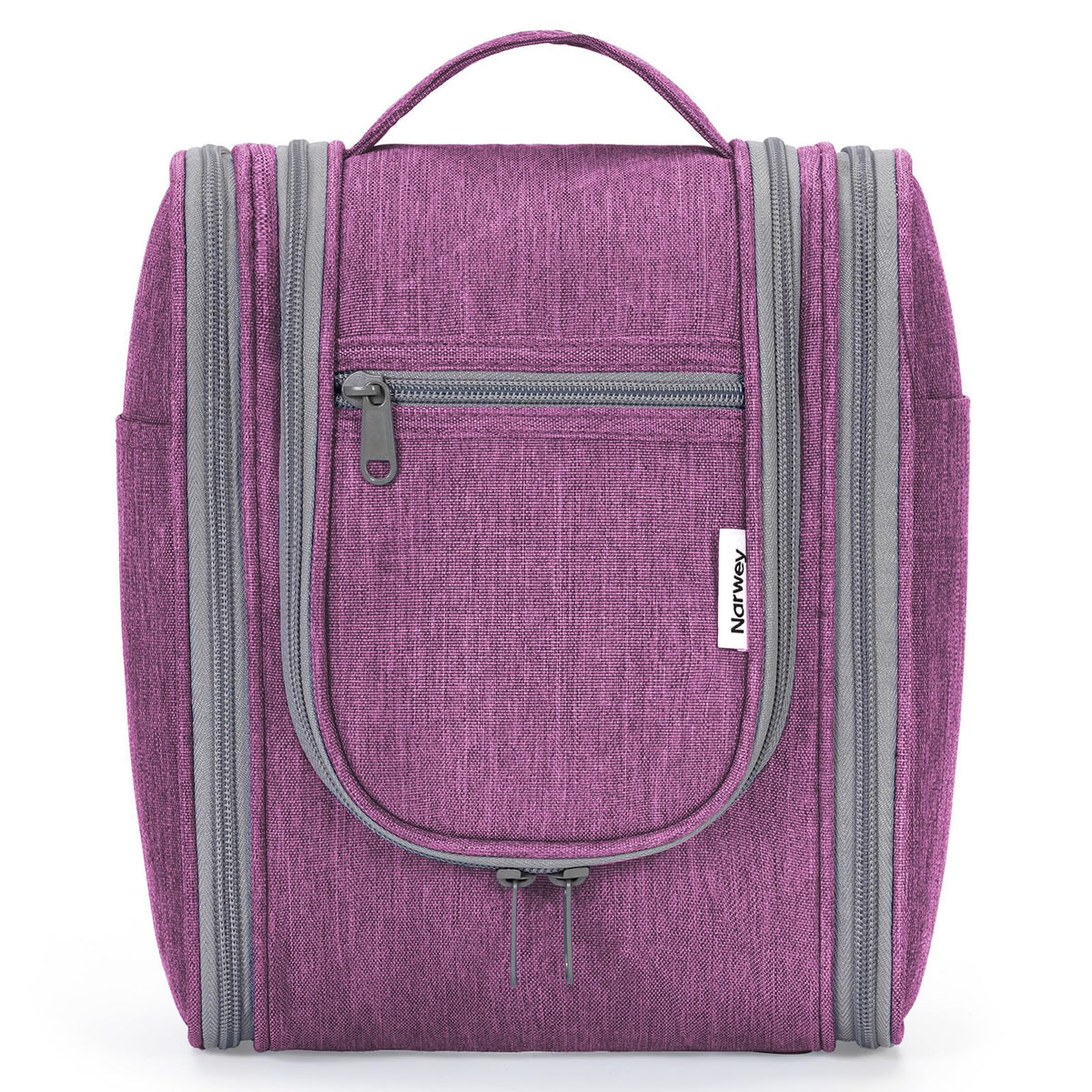 Narwey Small Hanging Toiletry Bag front view in Dark Purple