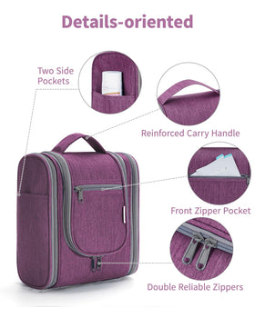 Narwey Small Hanging Toiletry Bag packed flat in suitcase