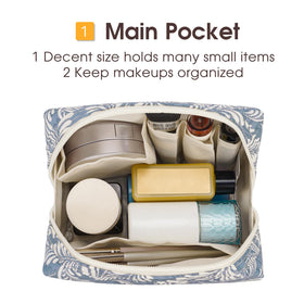 Narwey Small Makeup Bag lifestyle scene on a vanity