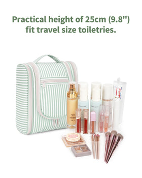 Narwey Small Striped Hanging Toiletry Bag side view