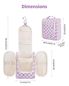 Narwey Toiletry Bag showing exterior zipper pocket