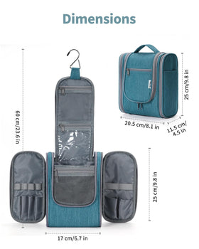 Narwey Toiletry Bag teal colour with hanging hook
