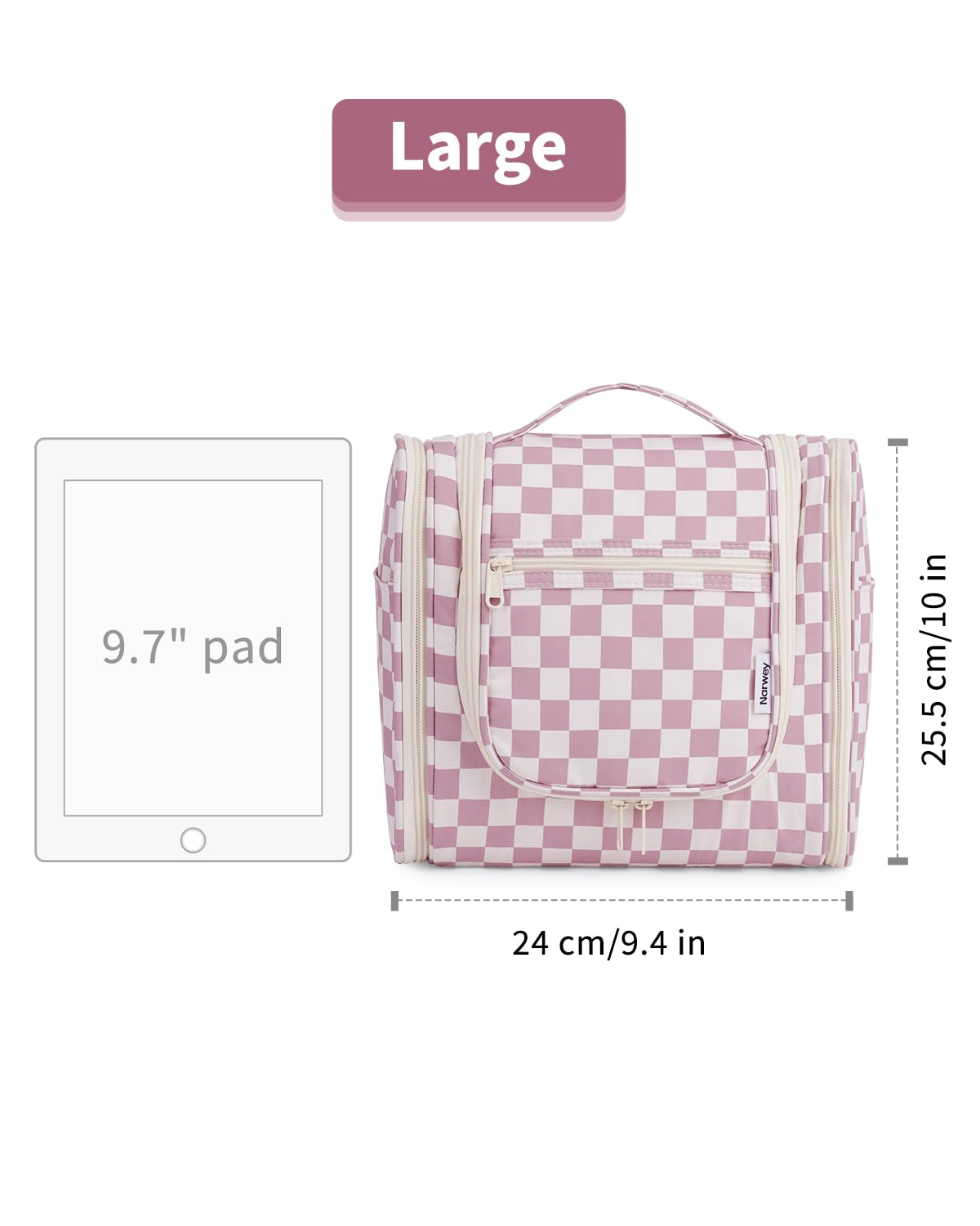 Narwey Toiletry Bag with toiletries displayed inside