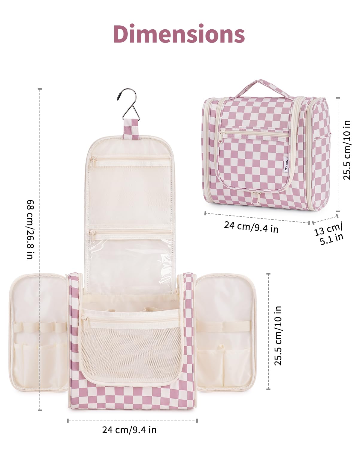 Narwey Travel Bag packed flat for suitcase