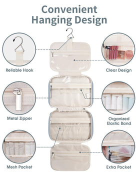 Narwey Travel Toiletry Bag compact design on a counter