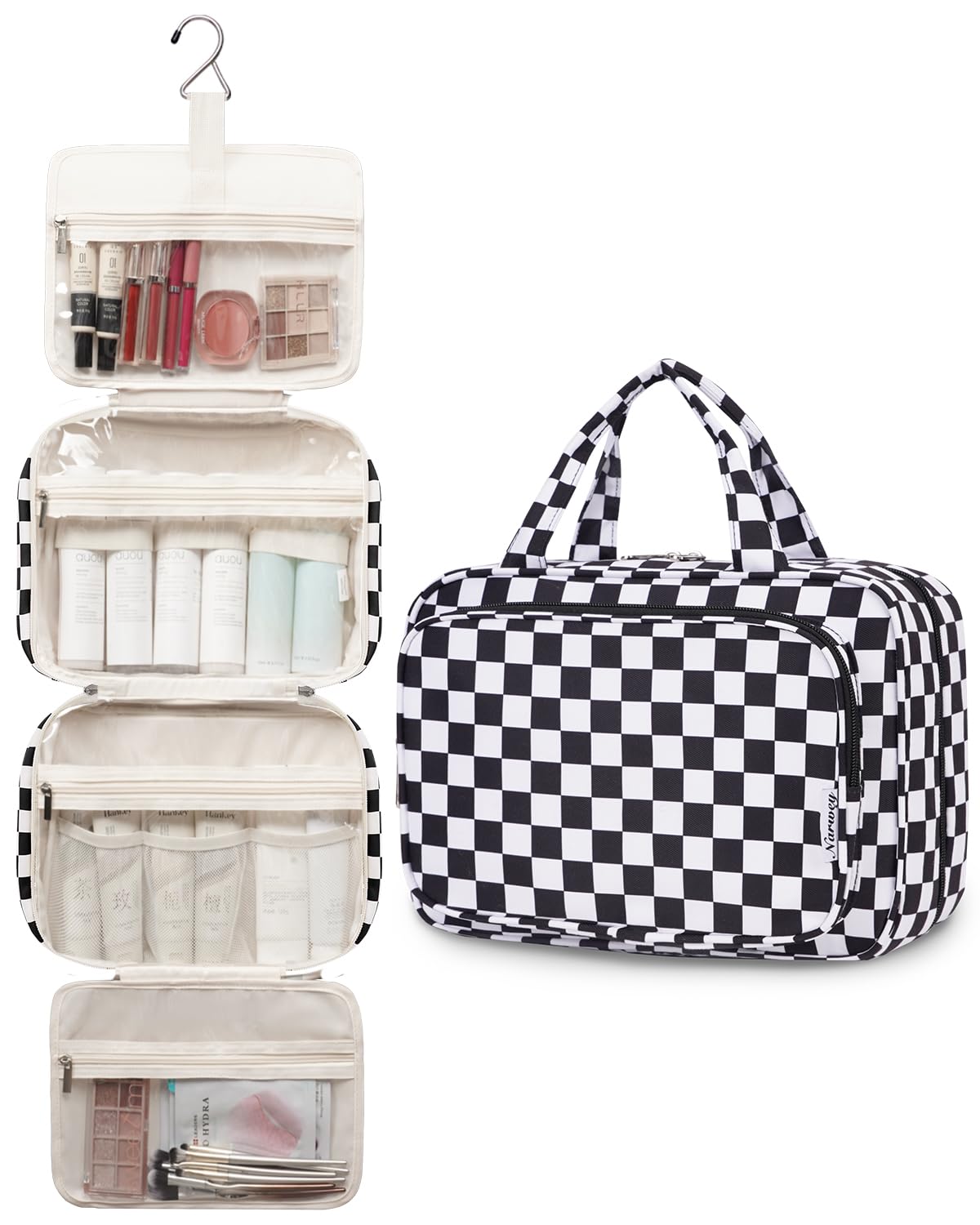 Narwey Travel Toiletry Bag displaying water-resistant fabric