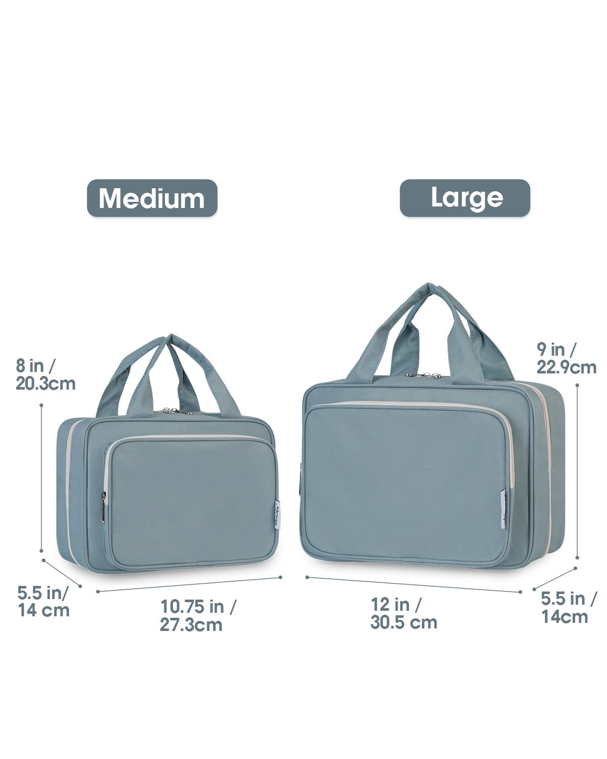 Narwey Travel Toiletry Bag open showing compartments