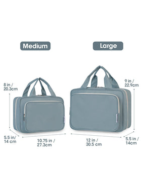 Narwey Travel Toiletry Bag open showing compartments